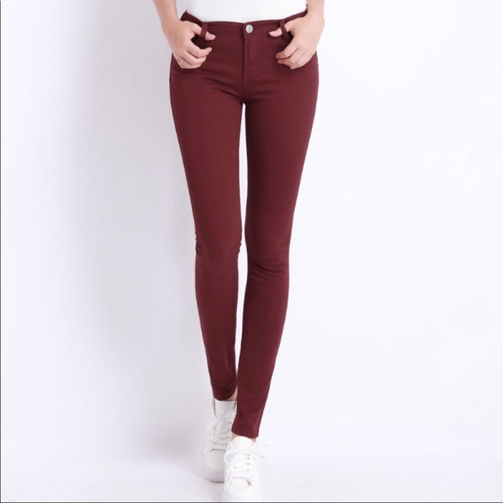 ▪️Super Soft Red Wine Jeggings